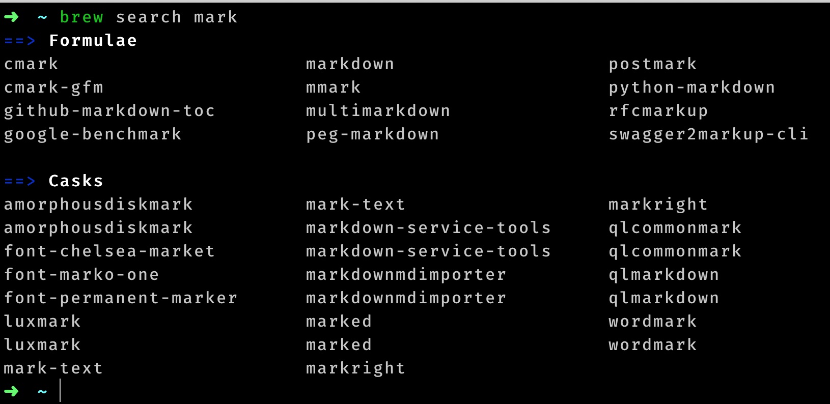 Command line search software