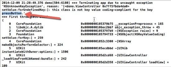 如何解决 Xcode 的 “this Class is not Key Value Coding-Compliant for the Key” 报错的配图