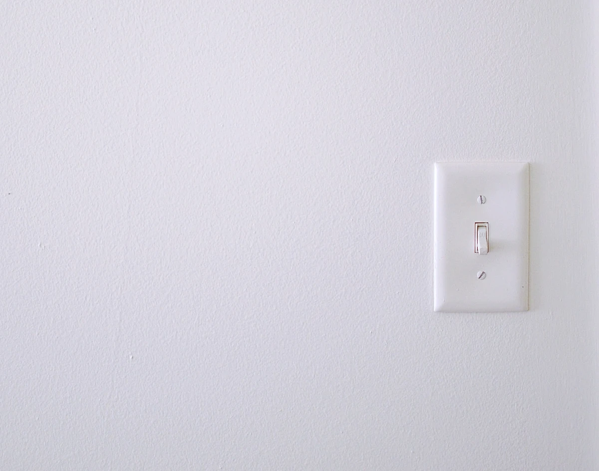 white wall switch