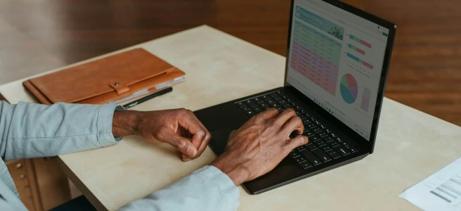 a person using a laptop